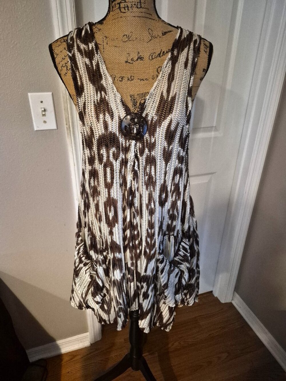 Paradise Swimsuit Cover Up Browns and Beiges Size XL/XXL
